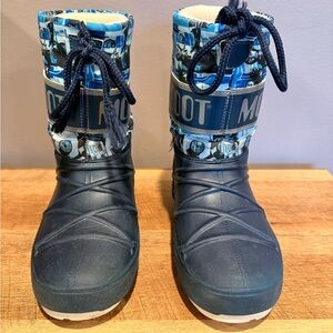 Tecnica Moon Boot Star Wars Navy and Light Blue Kids Snow Boots